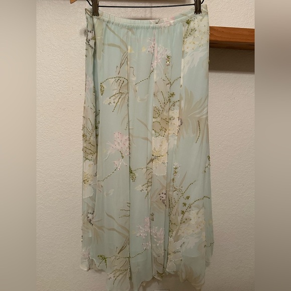 Y2K Draper’s & Damon Petites Vintage Beaded Midi Skirt size 10P - Picture 6 of 8